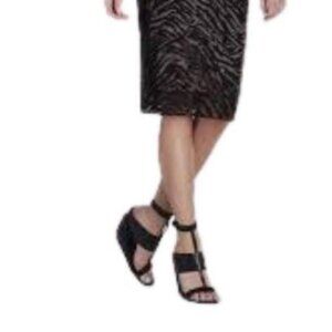 BCBGMaxAzria Noella black cutout wedge sandal size 6.5